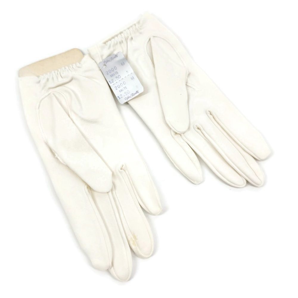 Van Raalte Vintage Wrist Length Gloves White Size 6.5 Dead-stock NWT